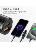 Autolader - 1x USB-C & 1x USB - 65W
