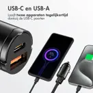 Accezz Autolader - 1x USB-C & 1x USB - 65W