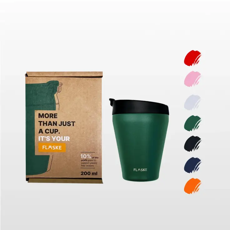 FLASKE 200ML  RVS Koffiebeker to Go