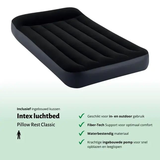 Luchtbed - Intex Rest 1P - 99x191 + Pomp