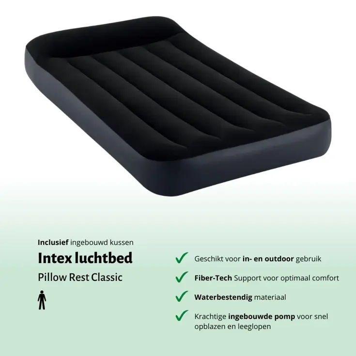 Luchtbed - Intex Rest 1P - 99x191 + Pomp