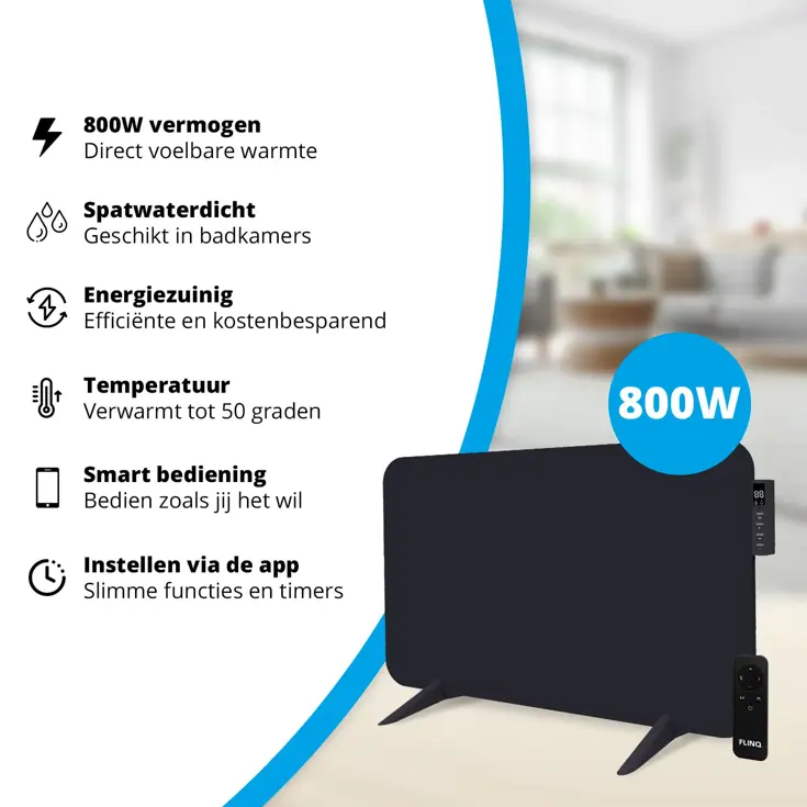 Slimme Infrarood Verwarming - 600 watt - Wit