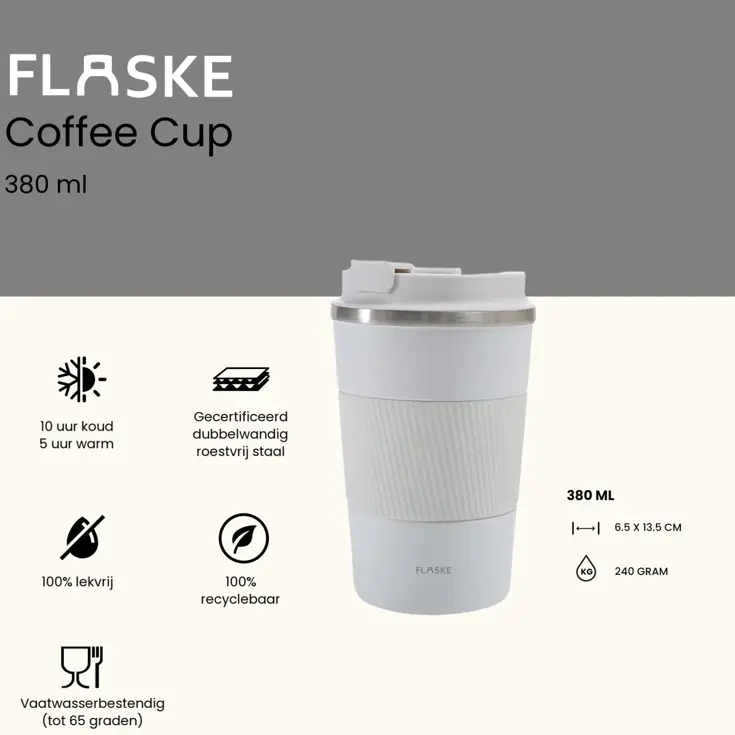 Koffiebeker to Go RVS 380ML