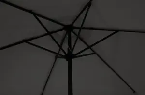 CUHOC Parasol Grijs Ø3m + Hoes en lichte Voet