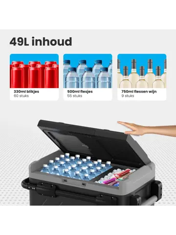 Compressor Koelbox – 49L – Grijs