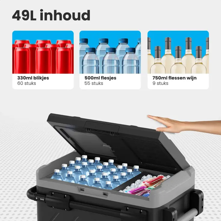 Compressor Koelbox – 49L – Grijs