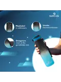 Nederlandse Motivatie Waterfles - Blauw Zwart - 1L