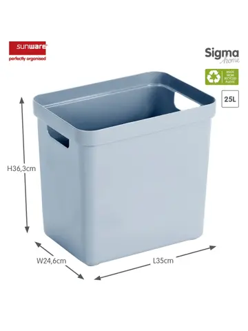 Sigma home - Opbergbox - 25L - 4-delig