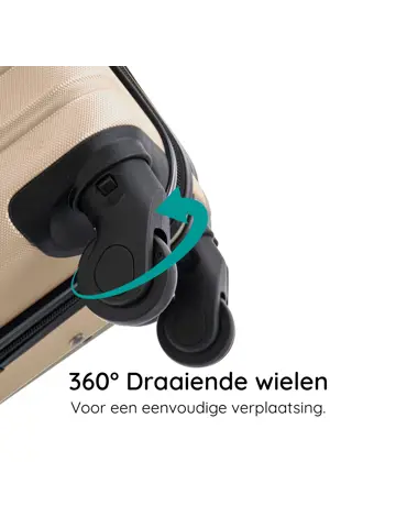 Reiskoffer M ABS 74L met TSA-slot en 360° wielen