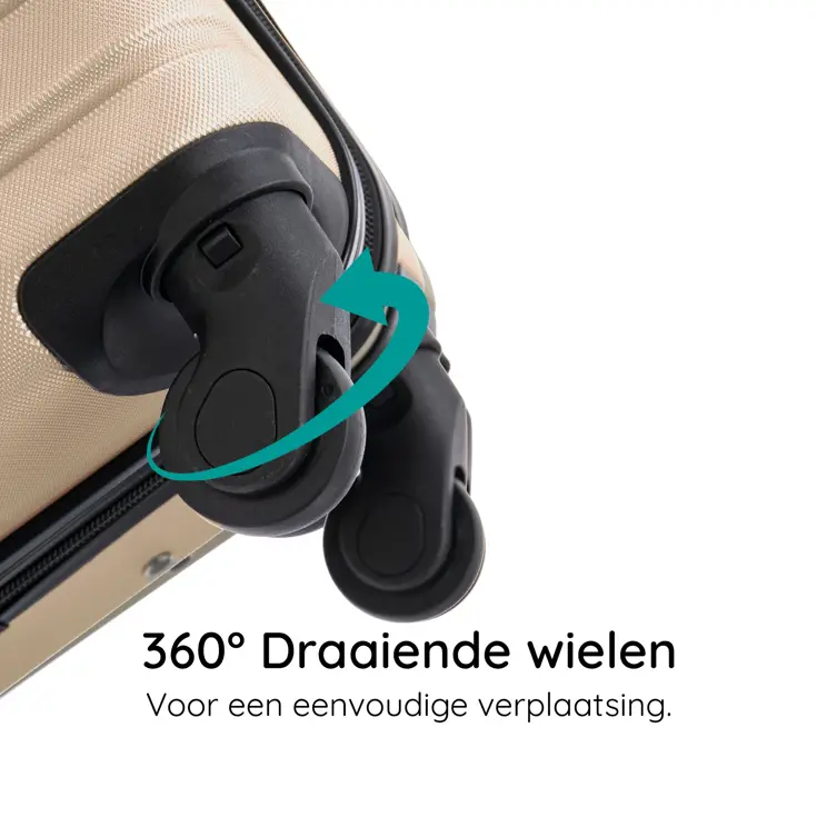 Reiskoffer M ABS 74L met TSA-slot en 360° wielen