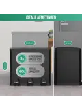 Avalo Prullenbak 3x20L - RVS