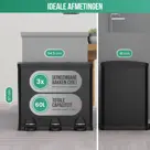 Avalo Prullenbak 3x20L - RVS