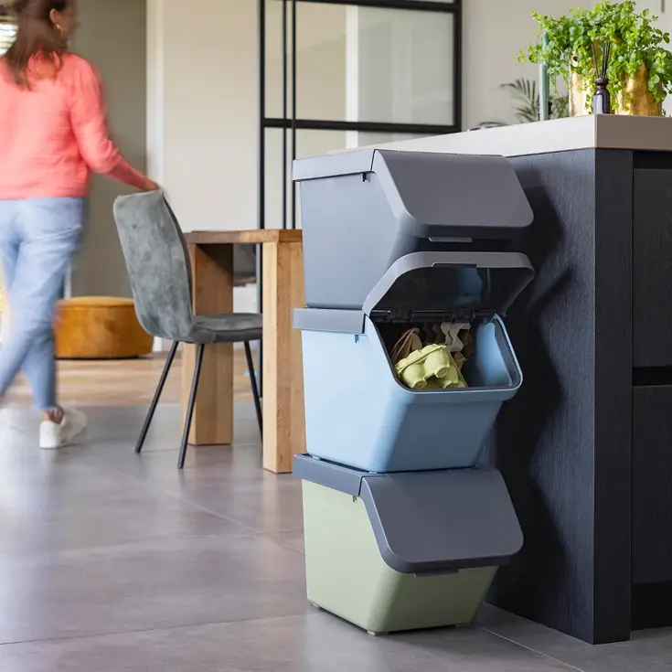 Sigma home - Prullenbak + deksel 30L - 2-dlg