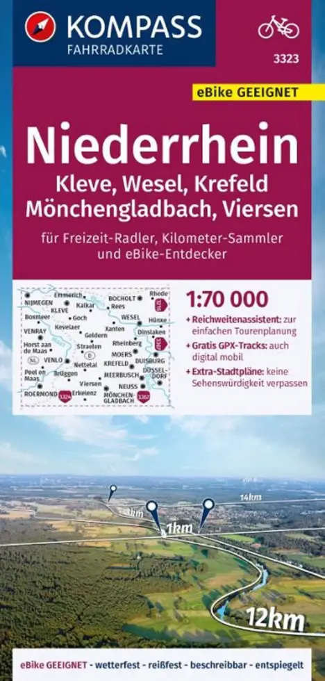 fietskaart 3323 Niederrhein