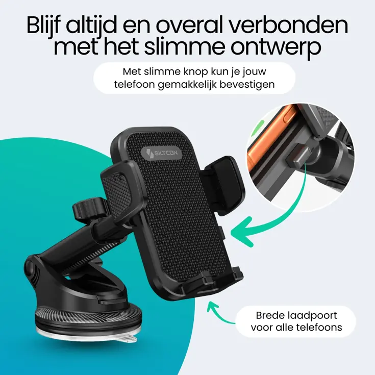 Telefoonhouder - Zuignap - 360° Verstelbaar