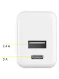 Accezz Oplader USB-C en USB - 20 Watt