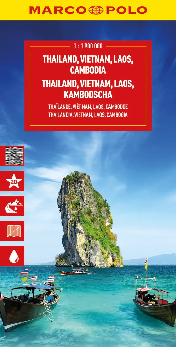 Wegenkaart Thailand - Vietnam - Myanmar