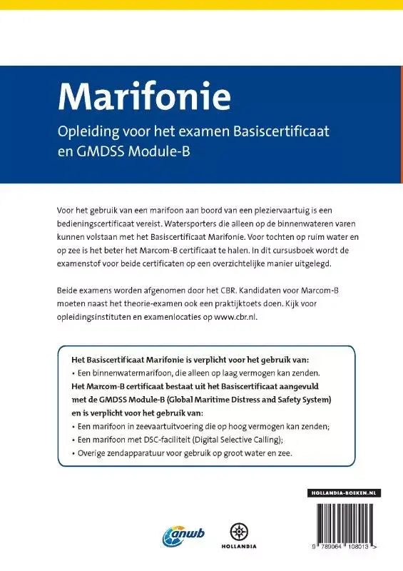 ANWB Cursusboek Marifonie inclusief online examenvragen