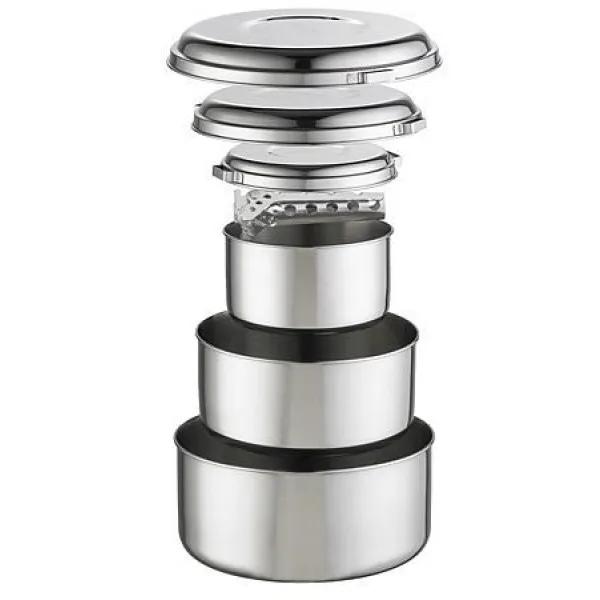 Msr   Alpine 4 Pot Set  RVS Pannenset  Zilver