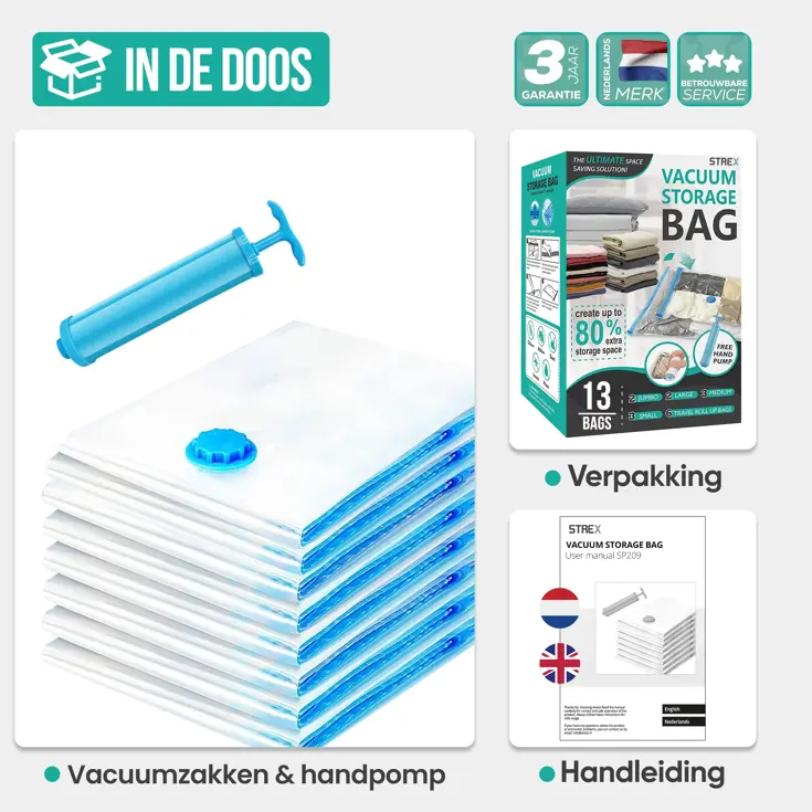 Strex Vacuumzakken - 14 Delig