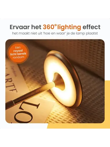 Horizon Tafellamp Oplaadbaar - 27cm - LED