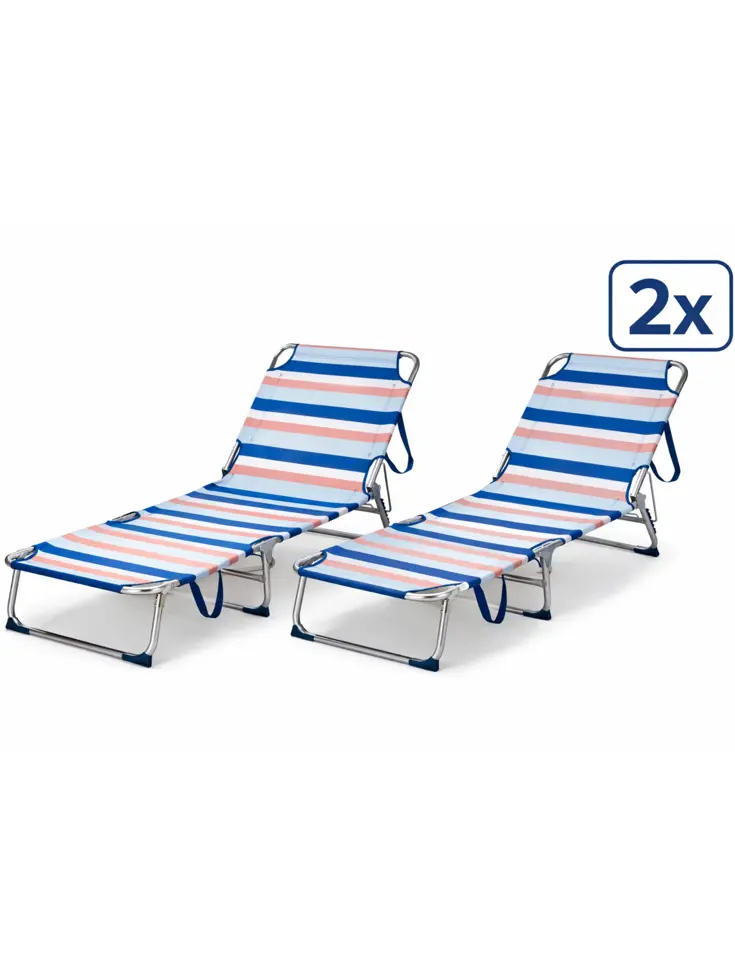 Ligbed 2x - Aluminium - Opvouwbaar -