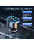 103W Autolader Snellader met 3 USB Poorten