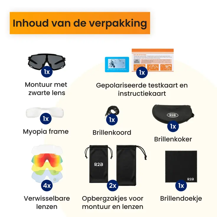 Sport Zonnebril met 5 Verwisselbare Lenzen