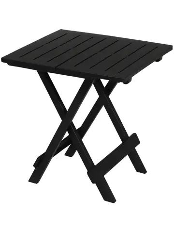 Inklapbare Bijzettafel zwart 43x45 cm
