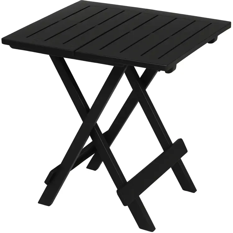Inklapbare Bijzettafel zwart 43x45 cm