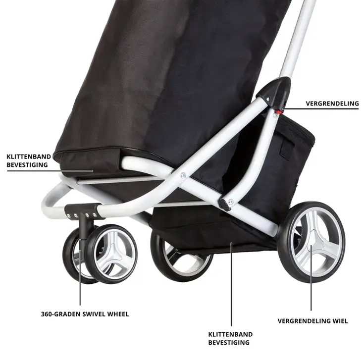 3 Wheel Boodschappenwagen 62L