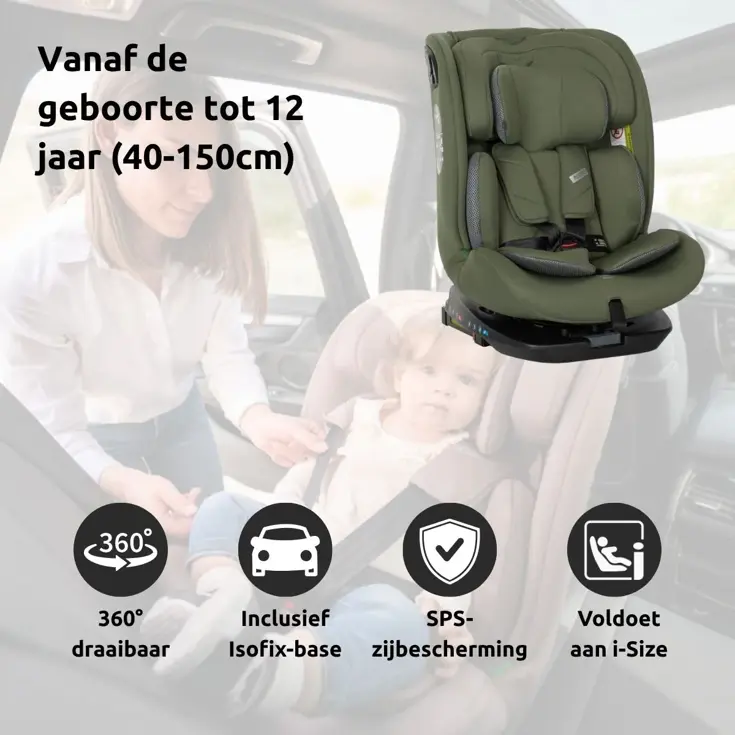 Rodeo 40-150 cm 360° i-Size Autostoel