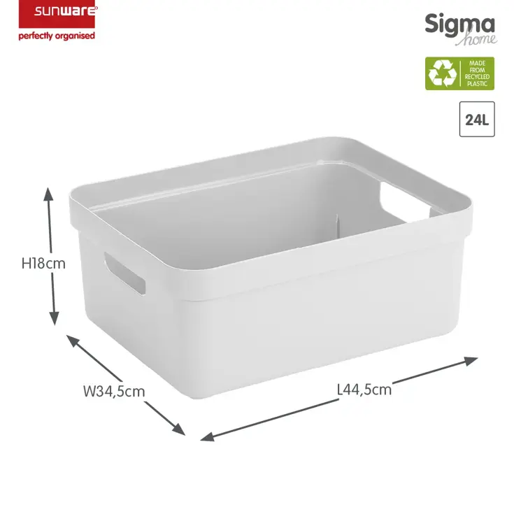 Sigma home - Opbergbox - 24L - 4-delig
