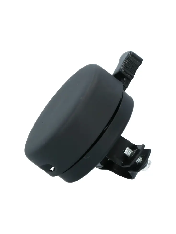 Zwarte fietsbel 55mm met heldere klank