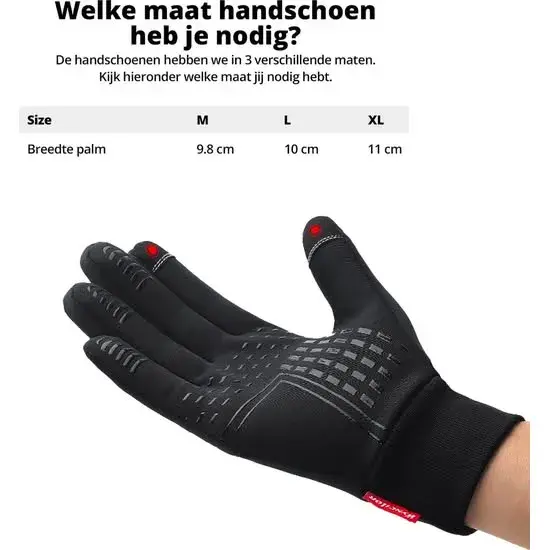 Waterafstotende handschoenen met touchscreen