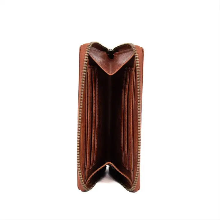 Marijn - Leren Ritsportemonnee - RFID