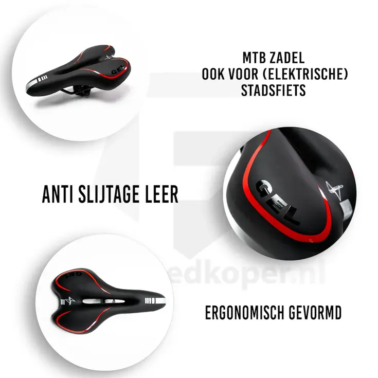 Voltano Gel Fietszadel Met Uitsparing