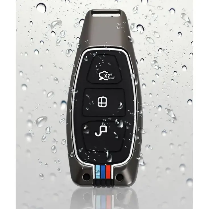 Metalen Sleutelhoesje voor Ford grijs K3