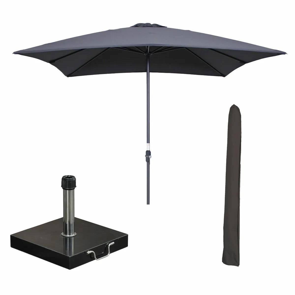 Garden Impressions Lotus Stokparasol   Donker Grijs