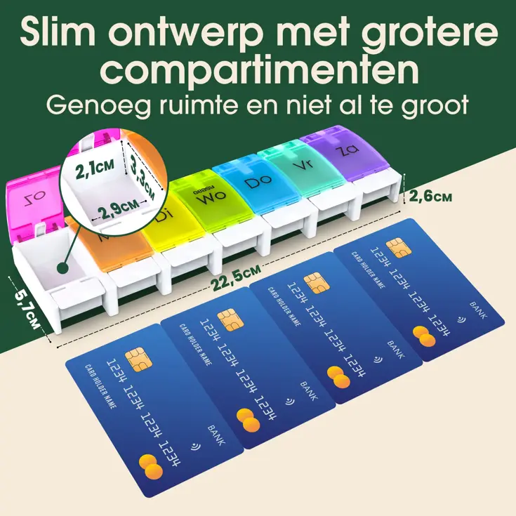 Pillendoos 7 Dagen – Grote Vakken