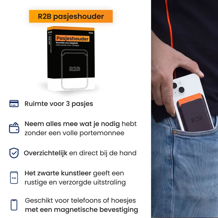 Pasjeshouder - MagSafe - 3 pasjes