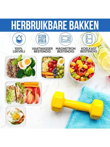 Vershoudbakjes Plastic - 18 Delig