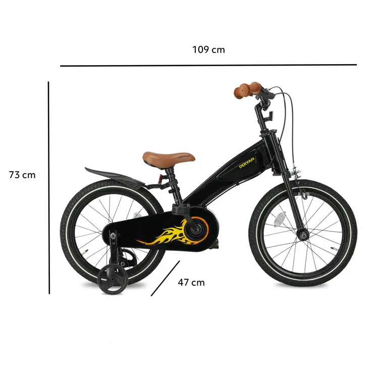 Turbo Kinderfiets 16 inch - 3 in 1 - Loopfiets