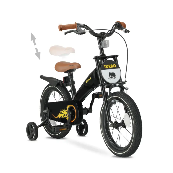 Turbo Kinderfiets 14 inch - 3 in 1 - Loopfiets