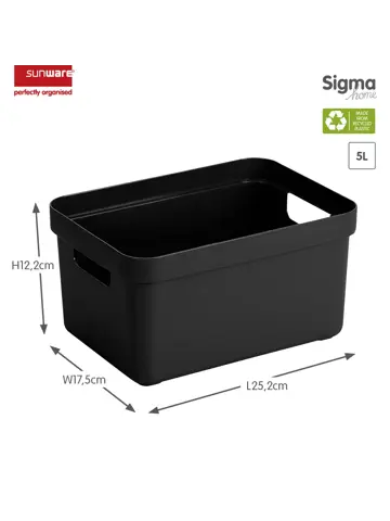 Sigma home - Opbergbox - 5L - 6-delig