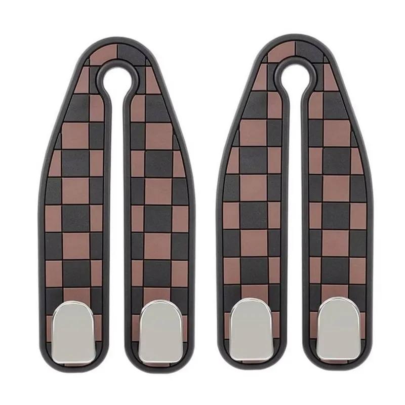 Dutch Shield   2x Auto Hoofdsteun Haak Split  Bruin