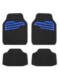 Rubber automatten set - Zwart - Blauw