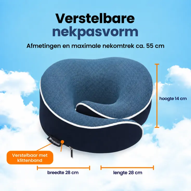 Reissets 2-Pack - Nekkussen Vliegtuig Memory Foam