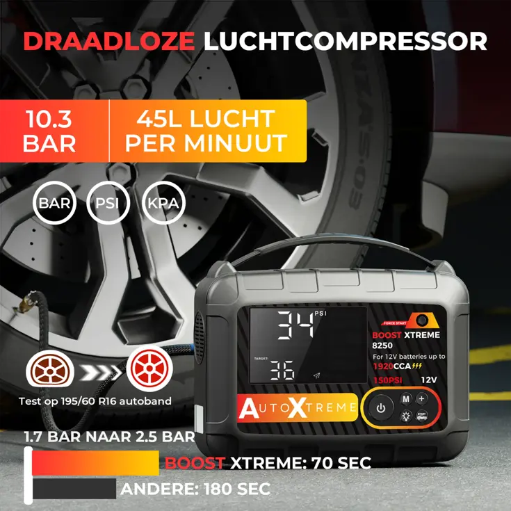 Boost Xtreme - 1920CCA - Jumpstarter Compressor
