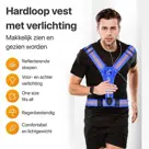 R2B Hardloopvest oplaadbaar - Blauw